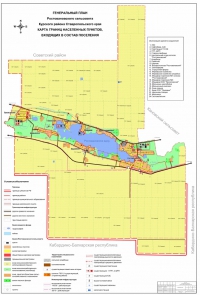 Карта границ населенных пунктов, входящих в состав поселения